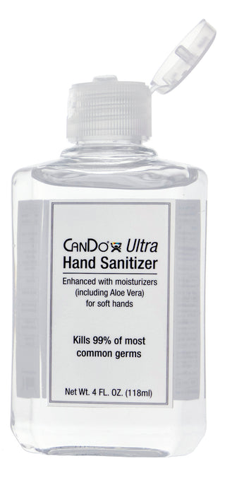 CanDo 15-1146-20 Ultra Hand Sanitizer With Aloe Vera, Flip Cap, 4 Oz., Case Of 20