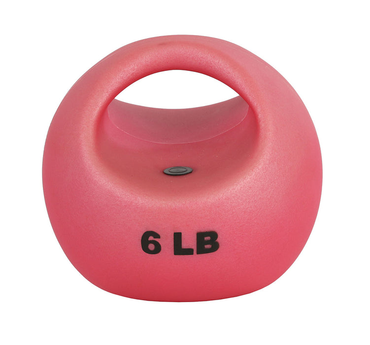 CanDo MD1406 One Handle Medicine Ball - 6 Lb - Red