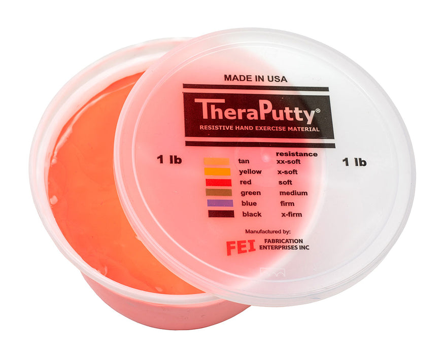 TheraPutty FAB 1703 SPMRC Cando Antimicrobial Exercise Material - 1 Lb - Red - Soft