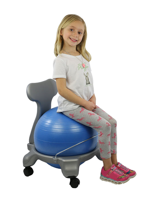 CanDo BC0120NP Ball Chair - Plastic - Mobile - With Back - Child Size - With 15" Ball