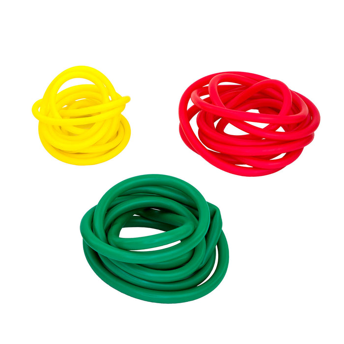 CanDo 10-5687 Latex-Free Exercise Tubing - Pep Pack - Easy (Yellow, Red, Green)