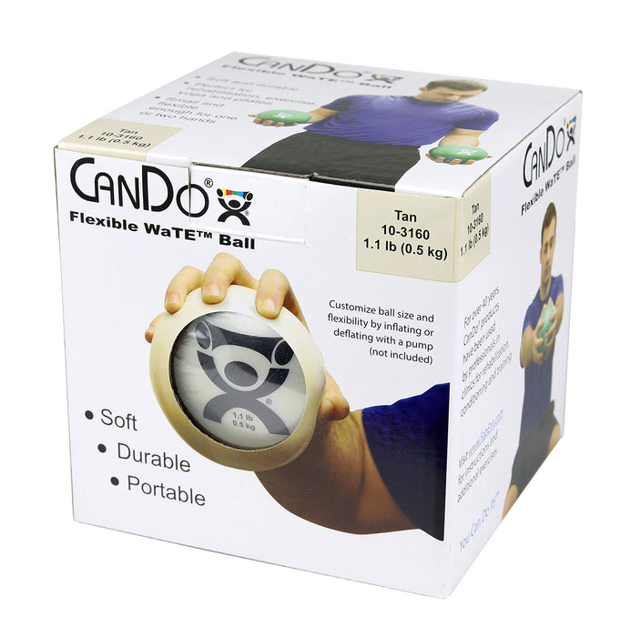 CanDo MD1010 Wate Ball - Hand-Held Size - Tan - 5" Diameter - 1.1 Lb