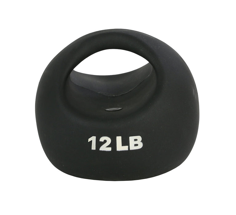 CanDo MD1412 One Handle Medicine Ball - 12 Lb - Black