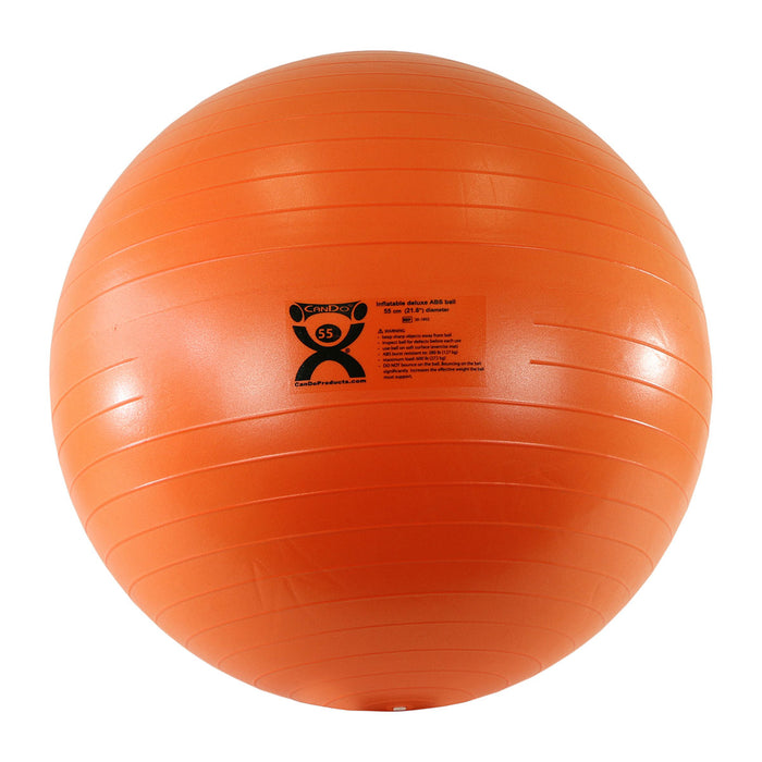 CanDo GMB01-1150g-600lb Inflatable Exercise Ball - Abs Extra Thick - Orange - 22" (55 Cm)