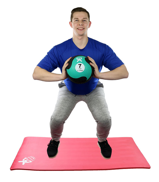 CanDo RMBP-7LB , Firm Medicine Ball, 9" Diameter, Green, 7 Lbs.