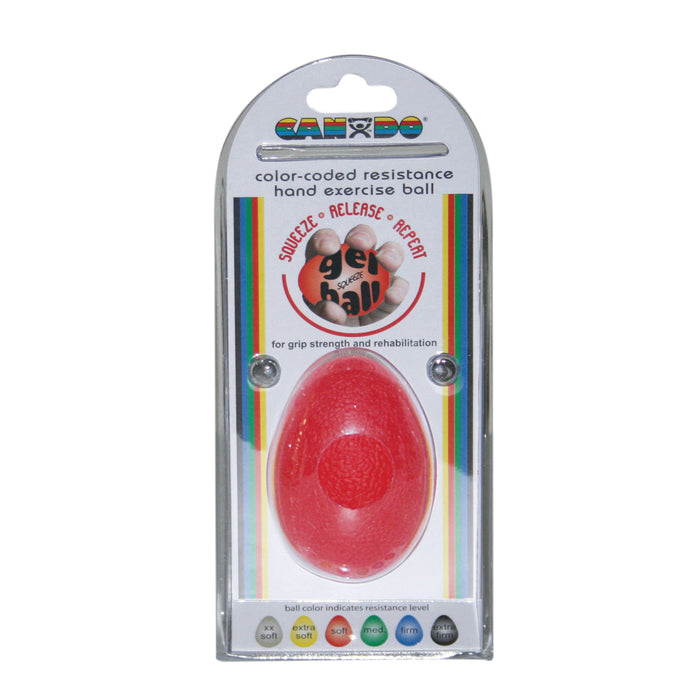 CanDo BSQ021 RED Gel Squeeze Ball - Large Cylindrical - Red - Light