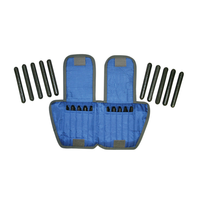 the Cuff 10-3332-1 The Adjustable Cuff Ankle Weight - 10 Lb - 20 X 0.5 Lb Inserts - Blue - Each