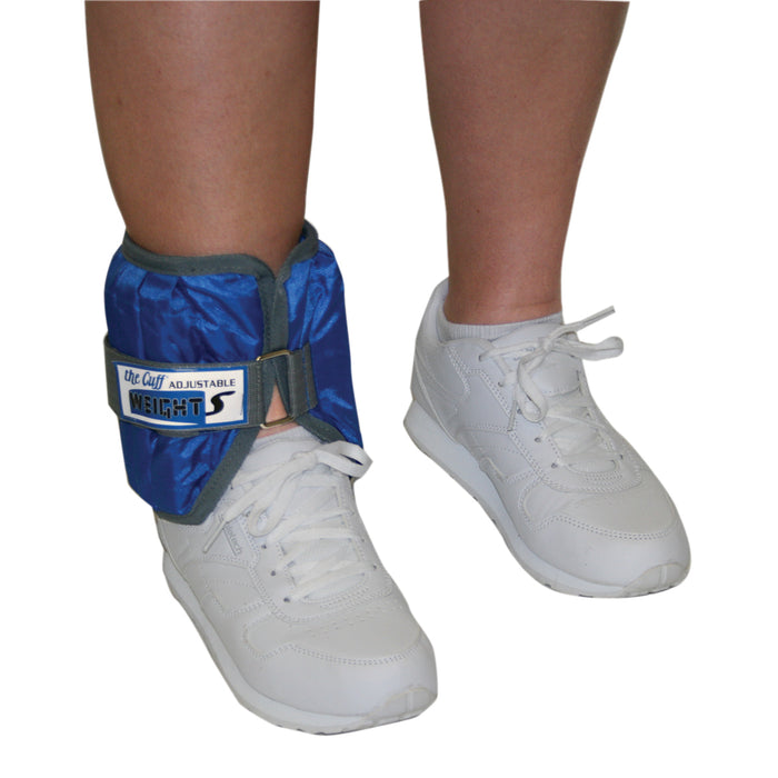 the Cuff 10-3332-1 The Adjustable Cuff Ankle Weight - 10 Lb - 20 X 0.5 Lb Inserts - Blue - Each