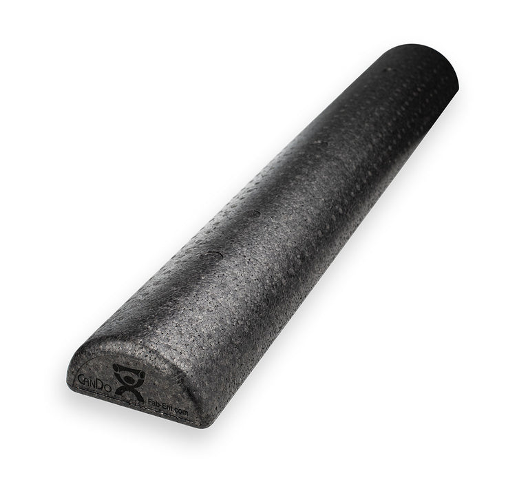 CanDo EPP1.5PCF-DEL-240 Foam Roller - Black Composite - Extra Firm - 6" X 36" - Half-Round