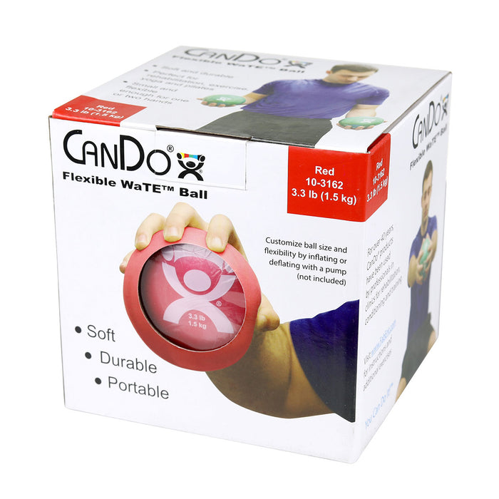 CanDo MD1030 Wate Ball - Hand-Held Size - Red - 5" Diameter - 3.3 Lb