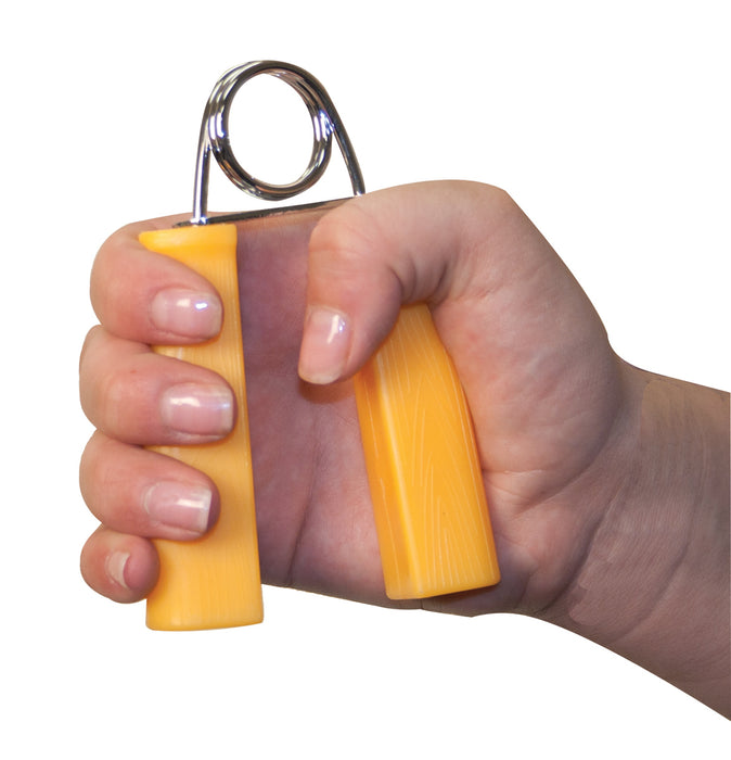 CanDo YEL4#CLAM2500 Ergonomic Hand Grip, Pair - Yellow, X-Light - 3 Lb