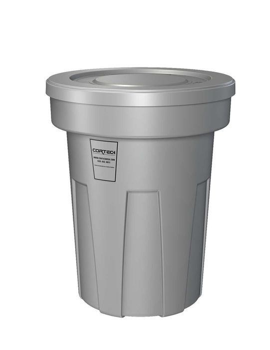 Cortech USA 45200FR Flame Retardant Receptacle W/Lid, Gray, 45 Gal