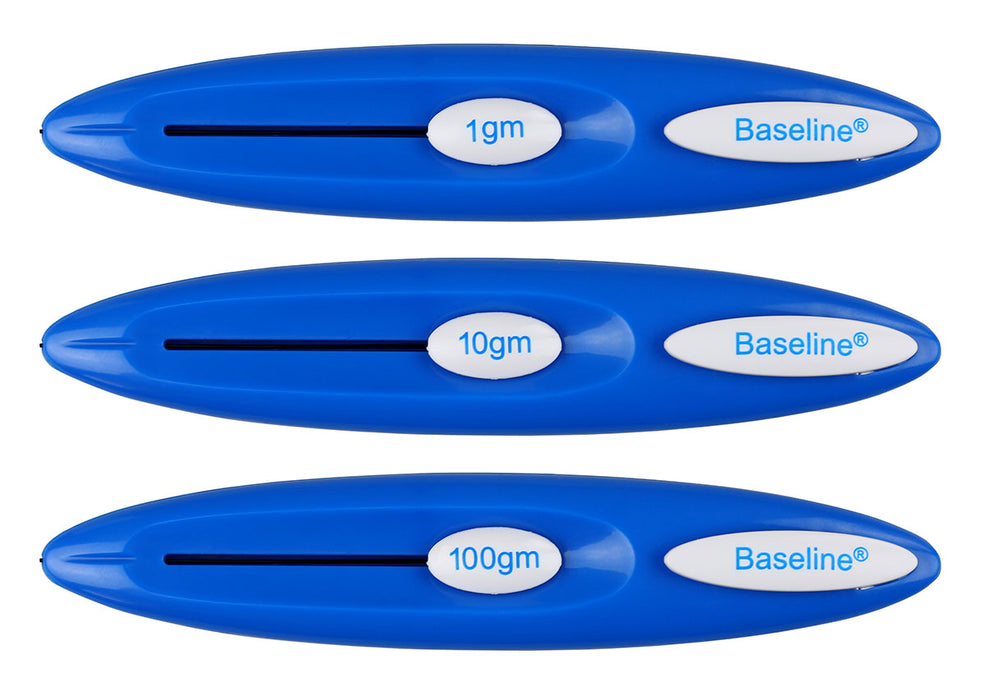 Baseline 12-1393 Monofilament - Retracting Filament - 3-Piece Set (1,10 And 100 Gram)