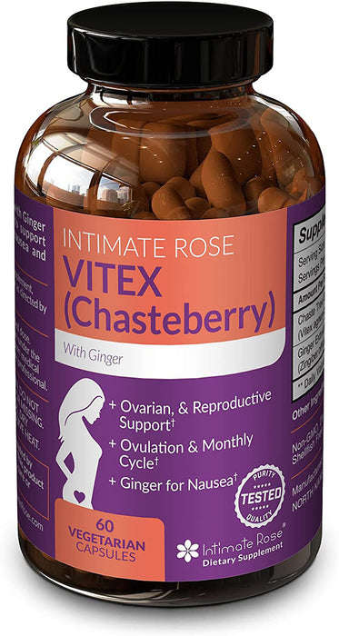 Intimate Rose IR-027 , Vitex (Chasteberry) With Added Ginger, 30 Day Supply (60 Capsules)