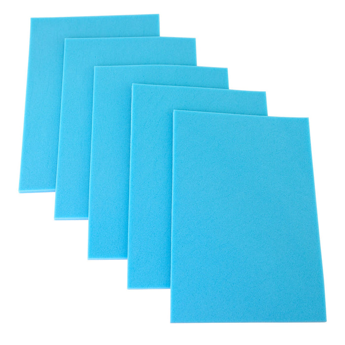 CanDo 23842 (5) Memory Foam With Psa, Blue, 1/4" X 8" X 12", Pack Of 5, Case Of 5