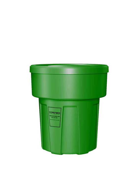 Cortech USA 30720G Food Grade Receptacle W/Lid, Green, 30 Gal