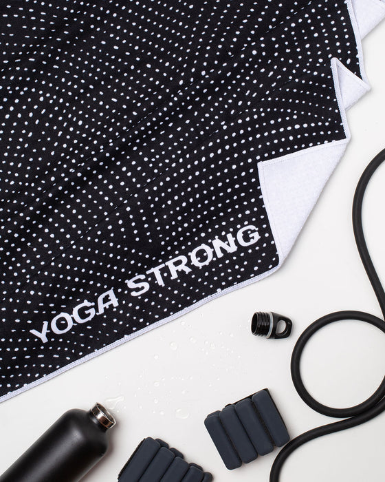 Yoga Strong H2229T , Anti Slip Towel, Black Polka Dot