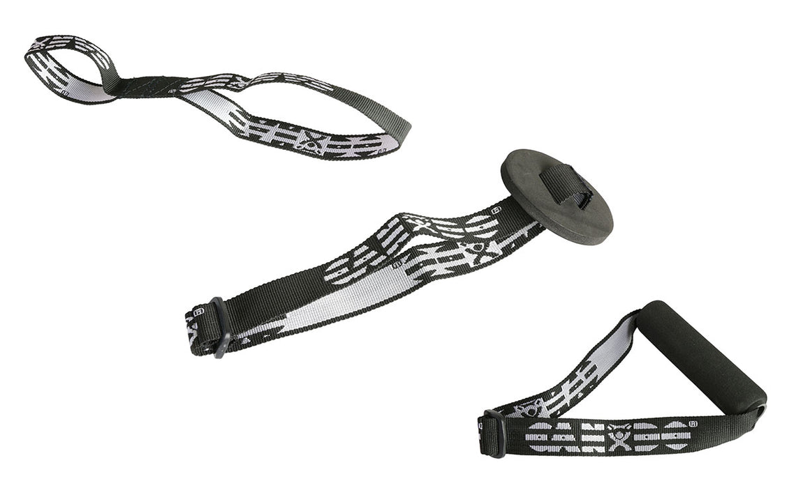 CanDo 10-5334 Exercise Band - Accessory - Kit, 1 Each: Loop Stirrup, Door Disc, Handle (Pair)