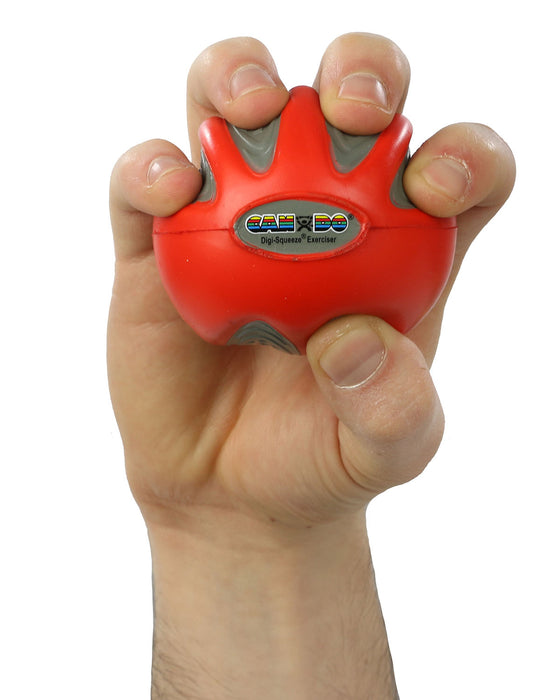 CanDo 10-1971 Digi-Squeeze Hand Exerciser - Small - Red, Light