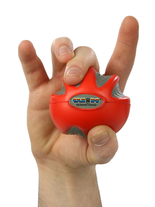 CanDo 10-1971 Digi-Squeeze Hand Exerciser - Small - Red, Light