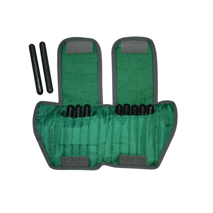 the Cuff 10-3331-1 The Adjustable Cuff Ankle Weight - 5 Lb - 10 X 0.5 Lb Inserts - Green - Each