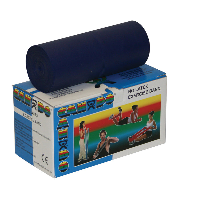 CanDo SSL2B .012x5 SYN Latex Free Exercise Band - 6 Yard Roll - Blue - Heavy