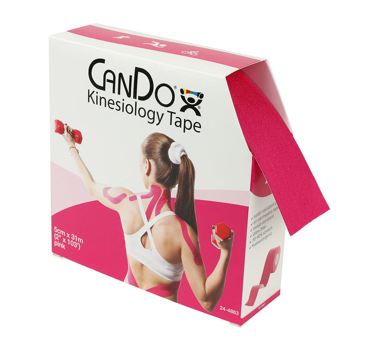 CanDo 3009621 DISC Kinesiology Tape, 2" X 103 Ft, Pink, 1 Roll