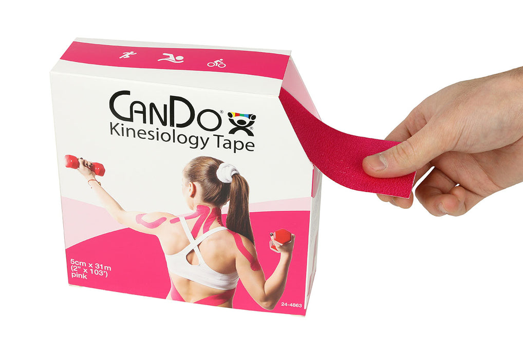 CanDo 3009621 DISC Kinesiology Tape, 2" X 103 Ft, Pink, 1 Roll