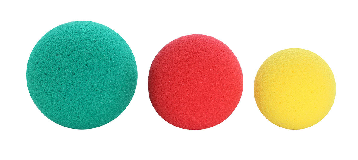 CanDo 10-0779 Memory Foam Squeeze Ball - 3-Piece Set (Yellow, Red, Green)