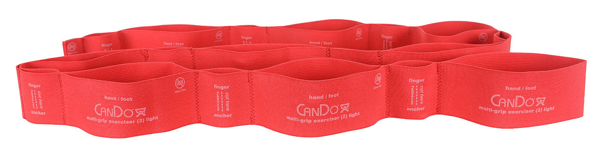 CanDo 10-6602-24 Multi-Grip Exerciser, 6 Foot Exerciser, Light, Red, Case Of 24