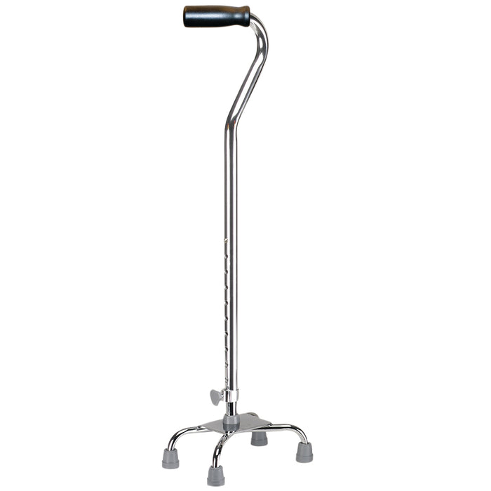 Drive 43-2040 Quad Cane, Large Base (8" X 12"), 29 - 38", Chrome, 1 Each